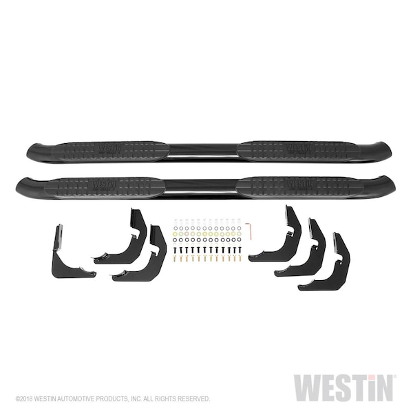 99-16 F250/350/450/550 SUPER CAB PRO TRAXX 4IN OVAL STEP BAR BLACK